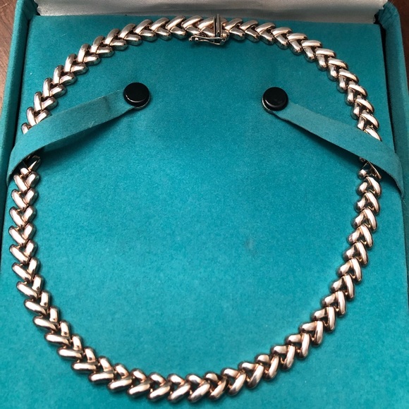 Italy 925 chevron link choker - Picture 10 of 12